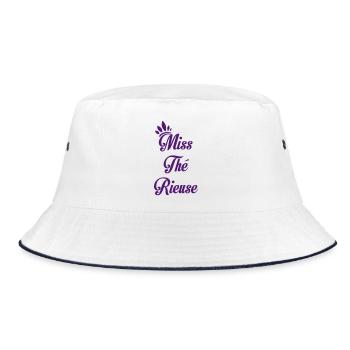 Miss Laughing Tea - Bucket Hat - white/navy - Front