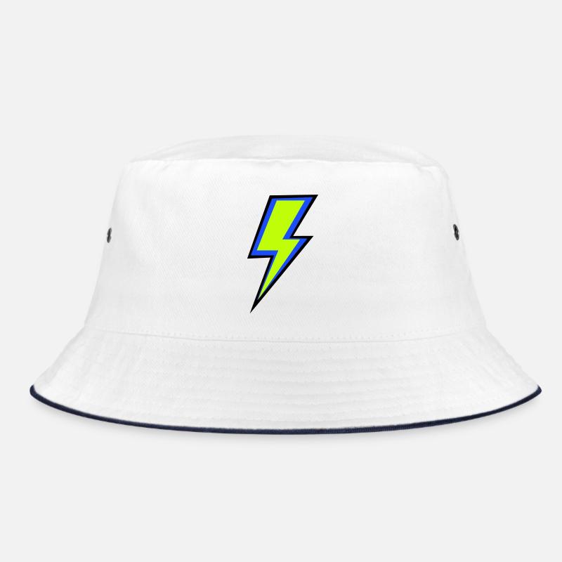 Blue Neon Beam Bucket Hat