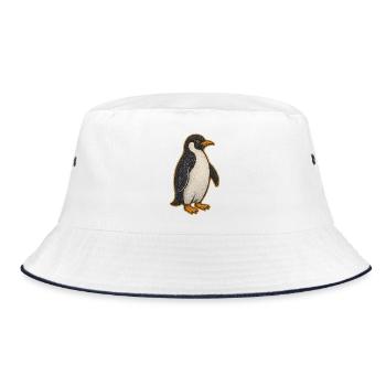 Autocollant pingouin scintillant - Bob - blanc/marine - Devant