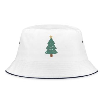 Sapin de Noël vert forêt avec des points - Bob - blanc/marine - Devant