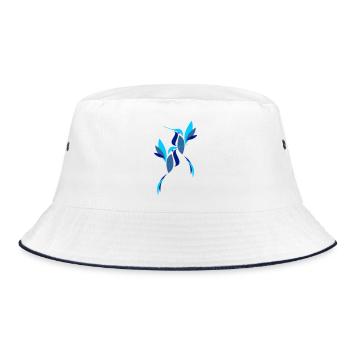 Blue Bird - Bucket Hat - white/navy - Front