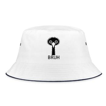 Design minimaliste fantaisiste de bouquet et d’émeu - Bob - blanc/marine - Devant