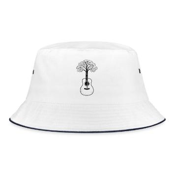 Guitare Baum – créative pour les musiciens, les guitaristes - Bob - blanc/marine - Devant