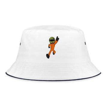 racing driver - Bucket Hat - white/navy - Front