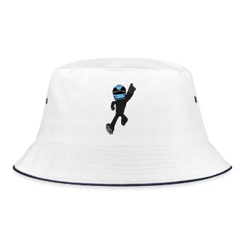 racing driver - Bucket Hat - white/navy - Front