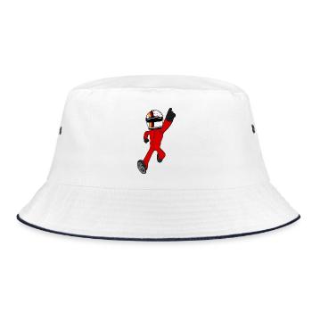 racing driver - Bucket Hat - white/navy - Front