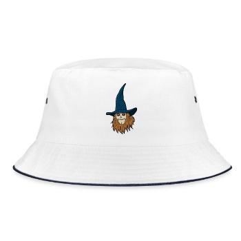 Vogelscheuche Hexe - Bucket Hat - Weiß/Navy - Vorne