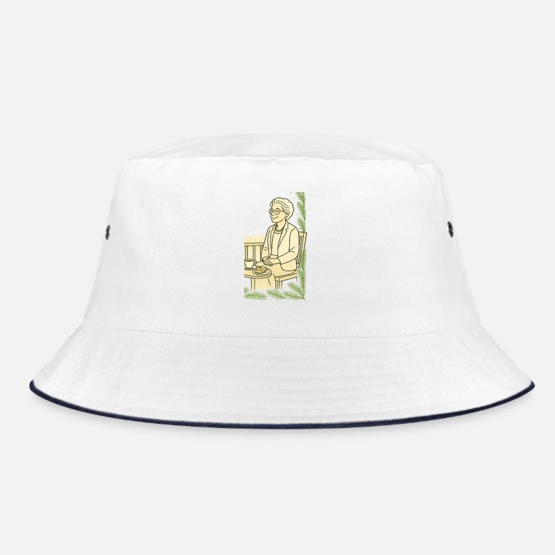 Großmutter Cafézeit am Tisch Bucket Hat