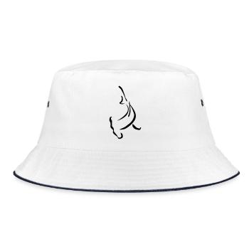 Hammerhead shape - Bucket Hat - Weiß/Navy - Vorne