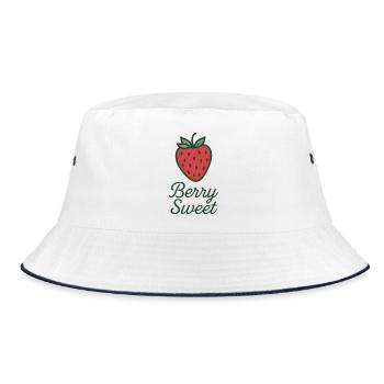 Berry Sweet - Bucket Hat - white/navy - Front