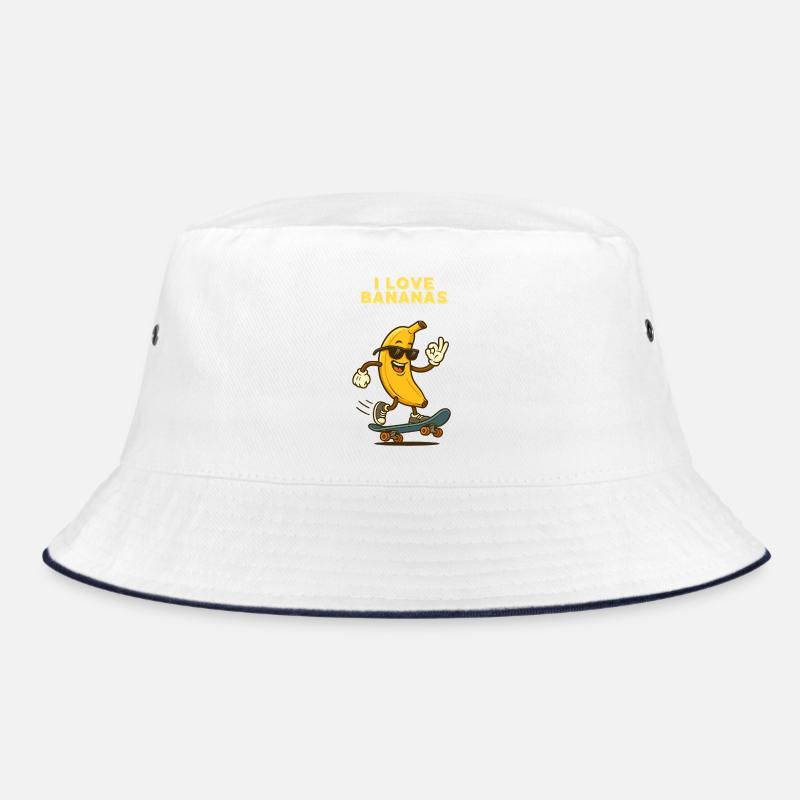 Bananen Skateboarder mit Stil Bucket Hat