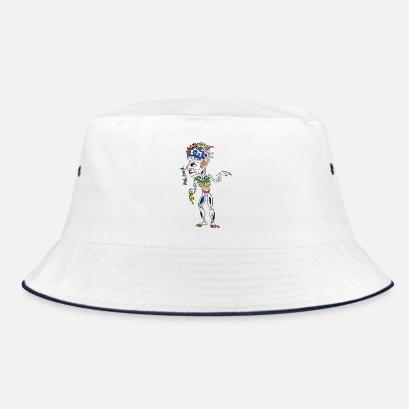Colored Tribal Mask Crown Bucket Hat