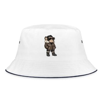Singe Hiver Frais - Bob - blanc/marine - Devant