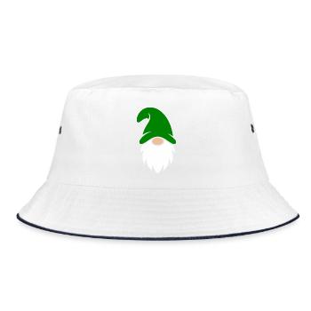 Nain de jardin en chapeau vert - Bob - blanc/marine - Devant