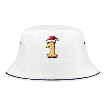 1 Number Biscuit Christmas - Bucket Hat - white/navy - Front