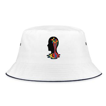 Vivid Mind Mosaic Silhouette - Bob - blanc/marine - Devant