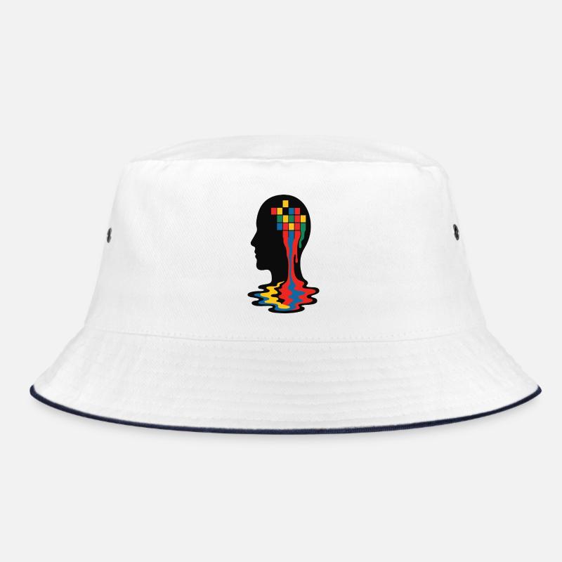 Vivid Mind Mosaik Silhouette Bucket Hat