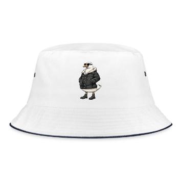 Goose Cool Winter - Bucket Hat - white/navy - Front