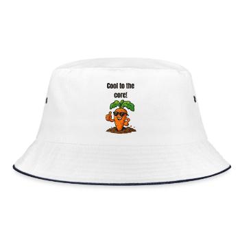Kerncool Karotte mit Sonnenbrille - Bucket Hat - Weiß/Navy - Vorne
