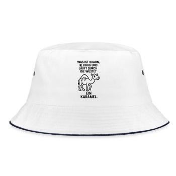 Karamel Caramel Camel Desert Kids Joke - Bucket Hat - white/navy - Front