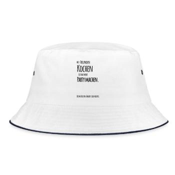 Cooking with friends - Bucket Hat - white/navy - Front