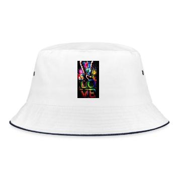 Mandala - Bucket Hat - white/navy - Front