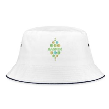 Kasper as a first name - Bucket Hat - white/navy - Front
