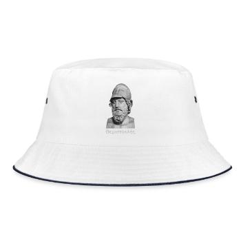 Themistocles Portrait – Ancient Greek Bust Art - Bucket Hat - white/navy - Front