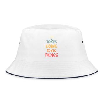 Tarik Name Tarik Personalized Name First Given - Bob - blanc/marine - Devant
