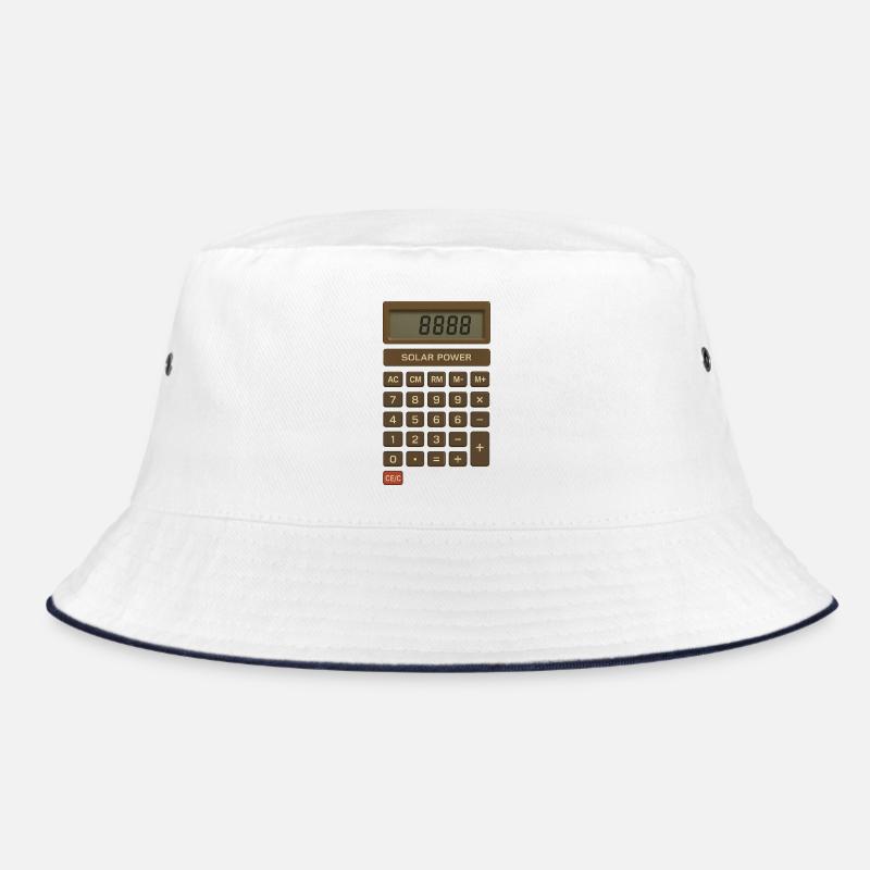 Solar Power Calculator Retro - Bucket Hat - white/navy