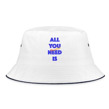 All You Need Is Handball (Blau) - Bucket Hat - Weiß/Navy - Vorne