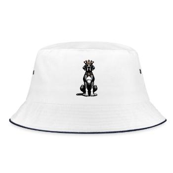Great Dane Great Dane Owner Great Dane Fan - Bucket Hat - white/navy - Front