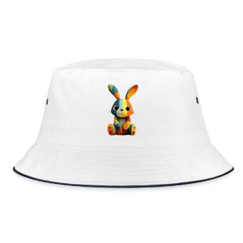 Festival des Couleurs Patchwork Bunny - Bob - blanc/marine - Devant