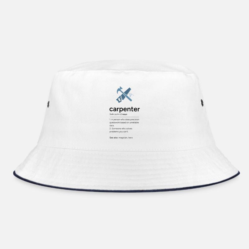 Carpenter Definition with Tools Bucket Hat