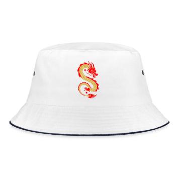 Emblème de la Flamme du Dragon Doré - Bob - blanc/marine - Devant