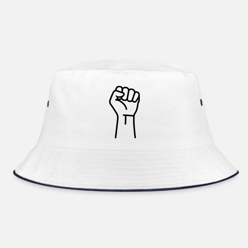 Faust Widerstand Protest Outline Bucket Hat