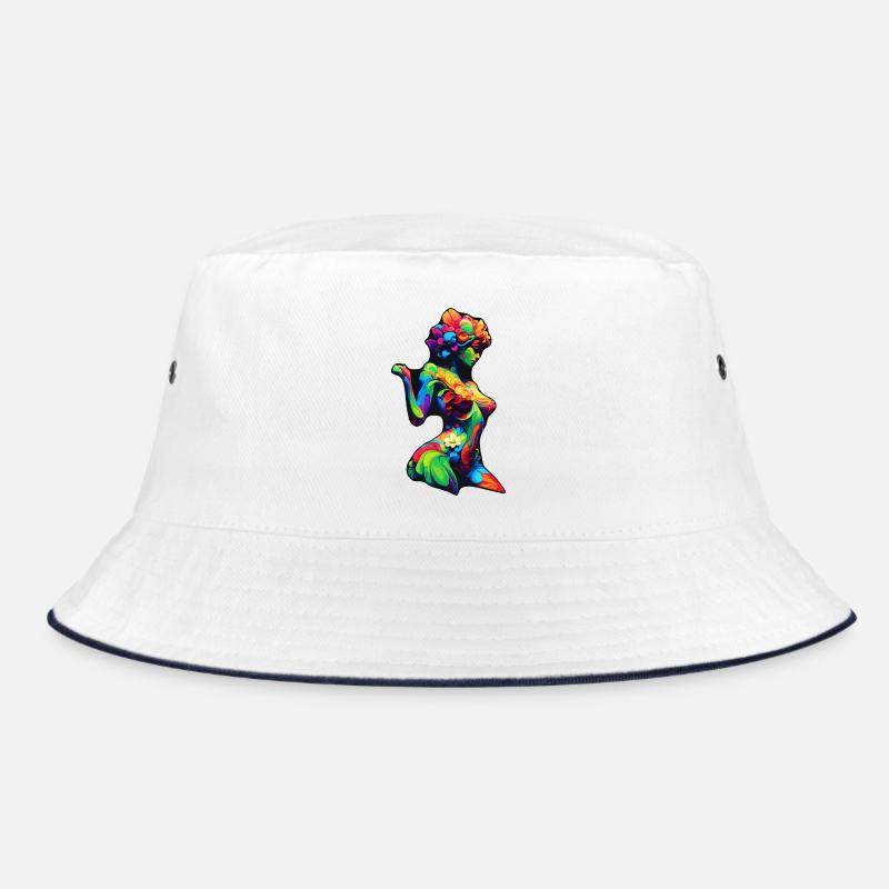 Bunte Flora-Silhouette Bucket Hat