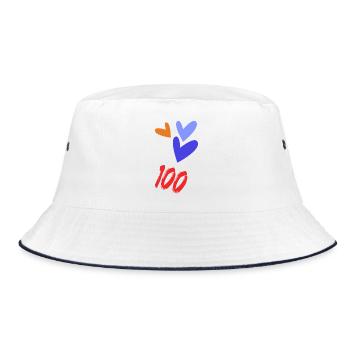 100. 100 ANS. 100e ANNIVERSAIRE. ANNIVERSAIRE 100  - Bob - blanc/marine - Devant