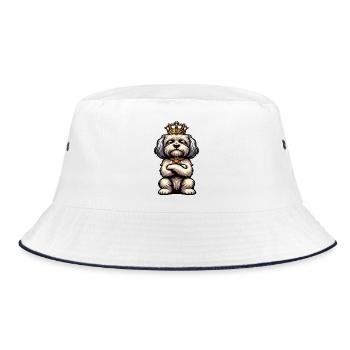Havanese Havanese Owners Havanese Farmers - Bucket Hat - white/navy - Front