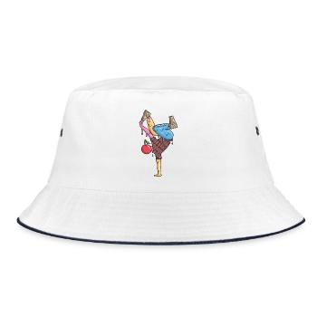 Breakdance Eiscreme Tanz Breakdancer Breakdancing - Bucket Hat - Weiß/Navy - Vorne