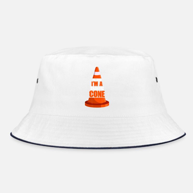 Traffic Cone Pun Illustration Bucket Hat