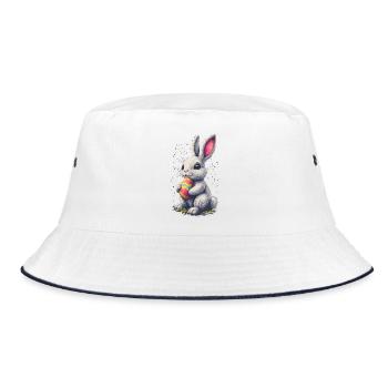 Papa Lapin de Pâques partenaire de Pâques Look de Pâques - Bob - blanc/marine - Devant
