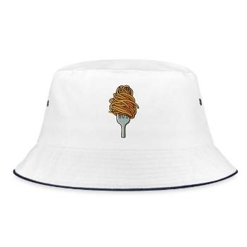 Spaghetti - Bucket Hat - Weiß/Navy - Vorne