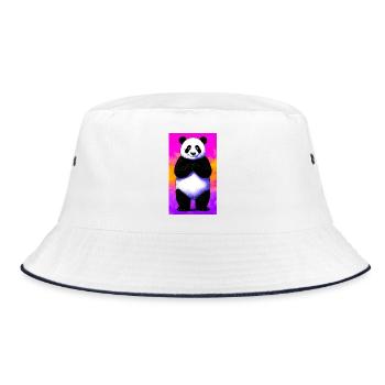 panda - Bucket Hat - white/navy - Front
