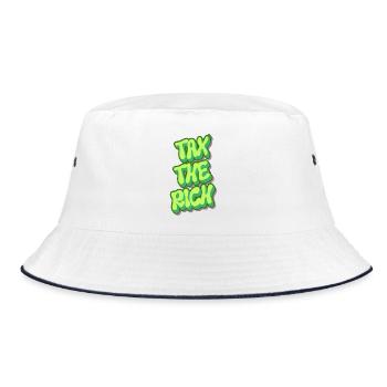 Tax The Rich - Bucket Hat - Weiß/Navy - Vorne