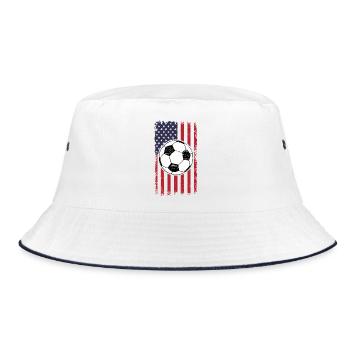 USA Football Pride World Cup T-Shirt - Bucket Hat - white/navy - Front