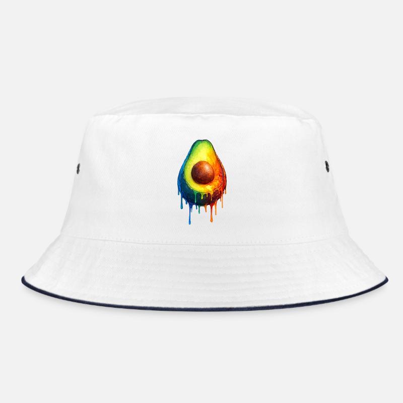 Avocado mit buntem Farbverlauf Bucket Hat