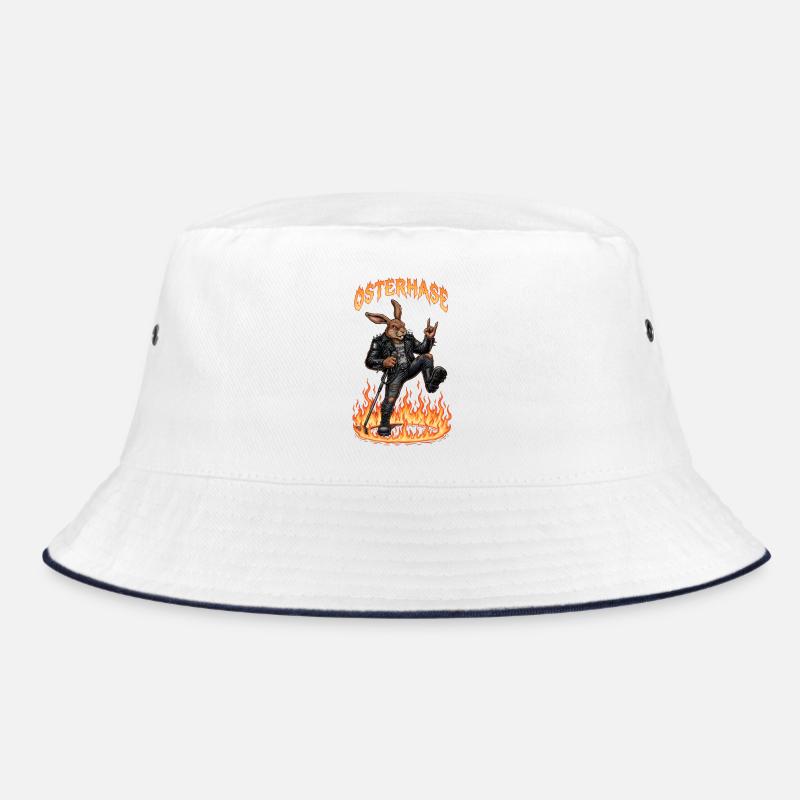 Heavy Metal Easter Bunny Rocker Easter Hardcore Bunny Bucket Hat
