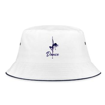 Pole Dance Silhouette – Elegant Pole Art - Bucket Hat - white/navy - Front