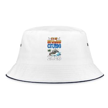 It's My Birthday Cruise Family Vacation Trip - Bucket Hat - white/navy - Front